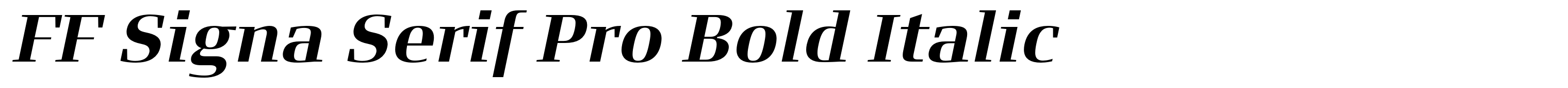 FF Signa Serif Pro Bold Italic
